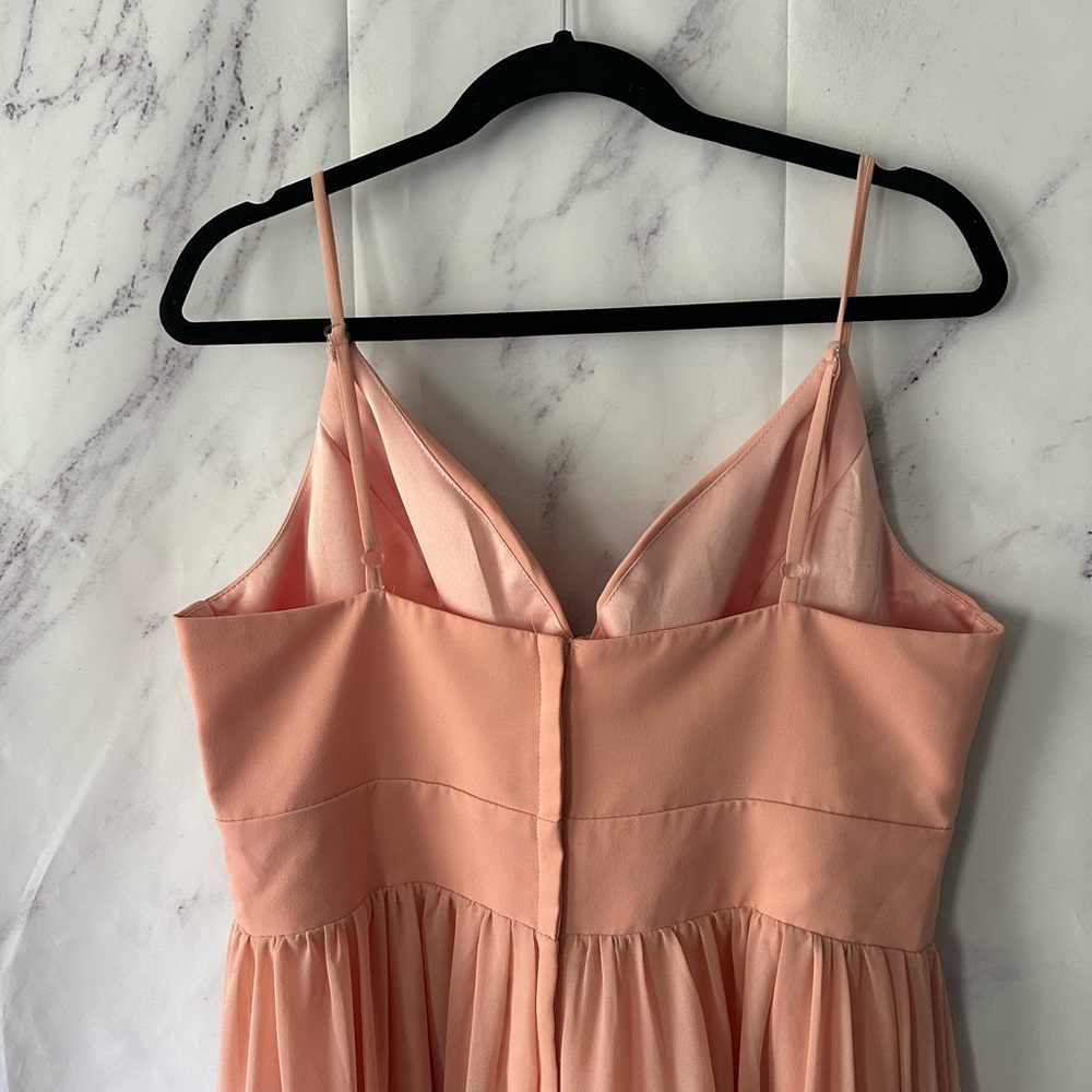 SHEIN - PEACH PINK FORMAL/BRIDESMAID MAXI DRESS WOMENS LARGE - Picture 6 of 13